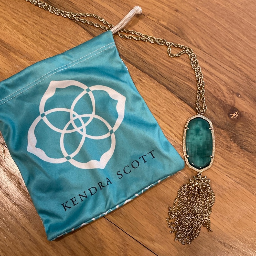 Kendra Scott Rayne Large Green necklace